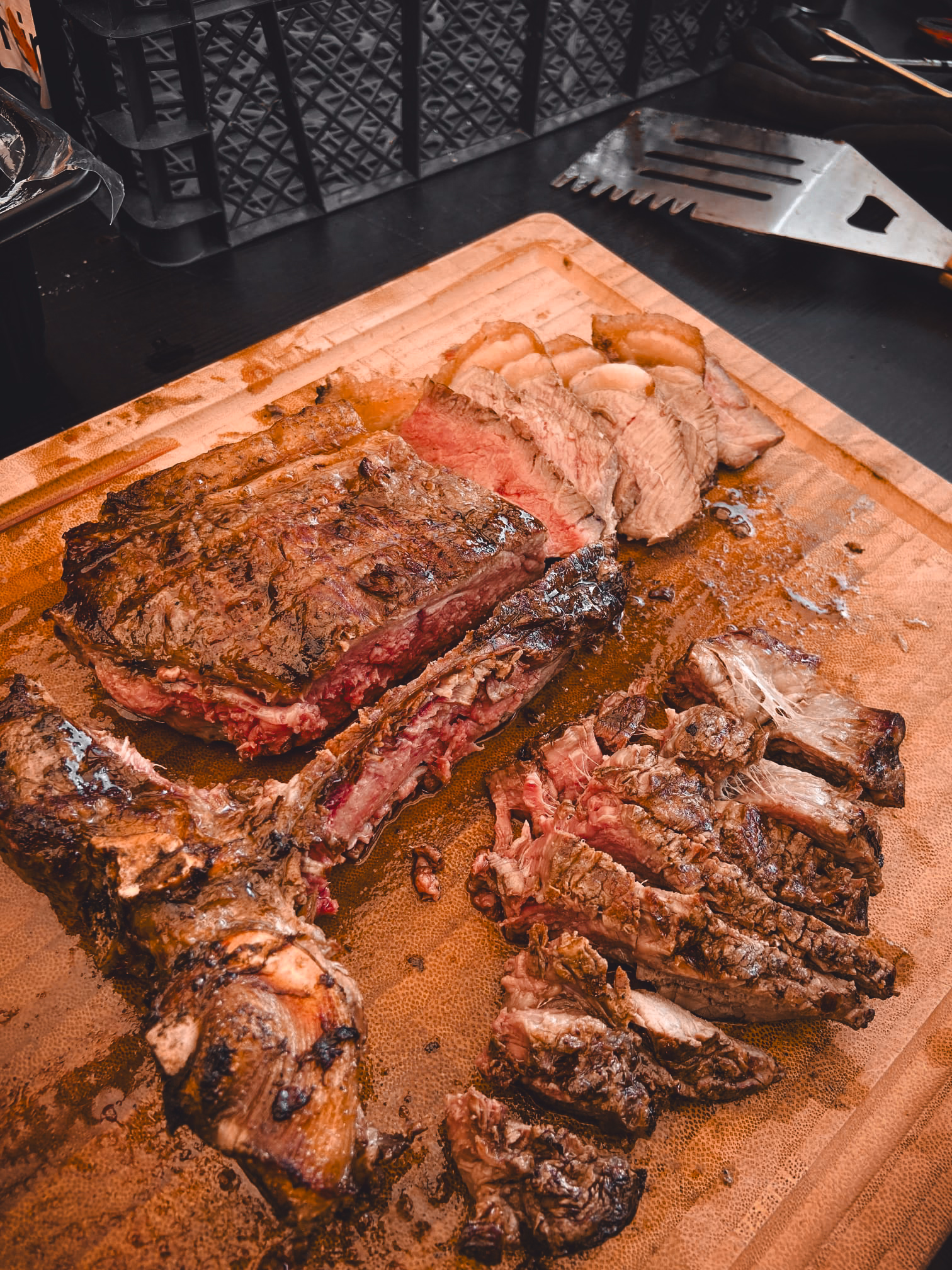 Knuspriges rind beim Anschnitt